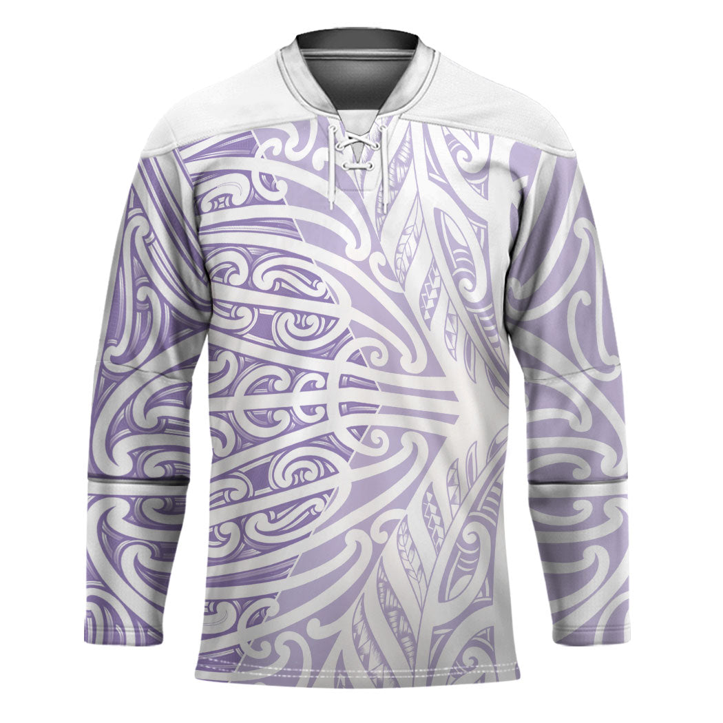 Purple New Zealand Puhoro Maori Tattoo Hockey Jersey LT14 Unisex Purple - Polynesian Pride