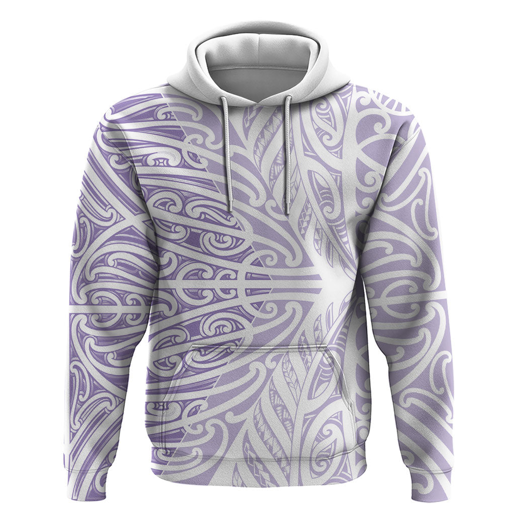 Purple New Zealand Puhoro Maori Tattoo Hoodie LT14 Pullover Hoodie Purple - Polynesian Pride