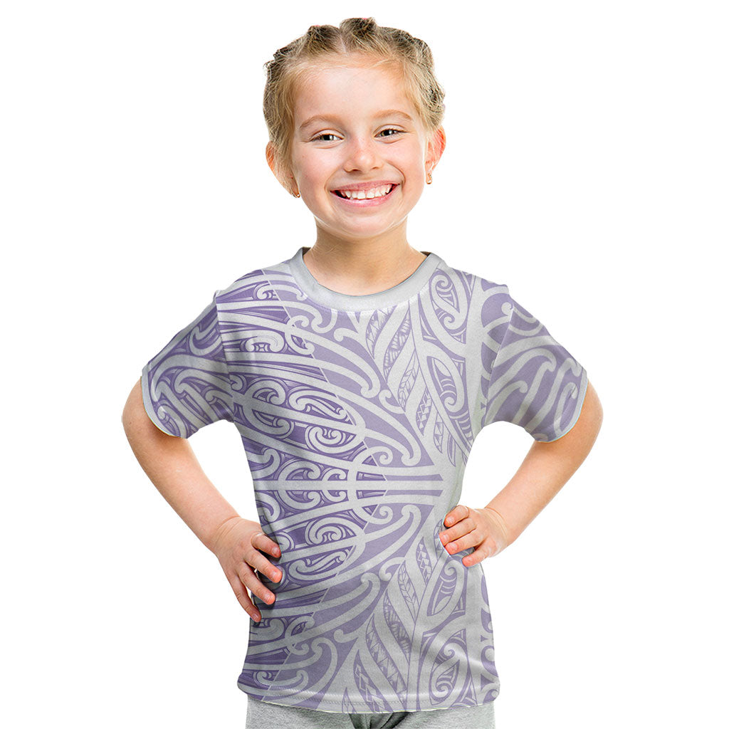 Purple New Zealand Puhoro Maori Tattoo Kid T Shirt LT14 Purple - Polynesian Pride