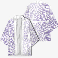 Purple New Zealand Puhoro Maori Tattoo Kimono
