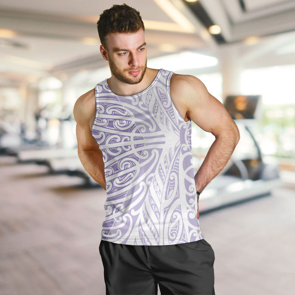 Purple New Zealand Puhoro Maori Tattoo Men Tank Top LT14 Purple - Polynesian Pride