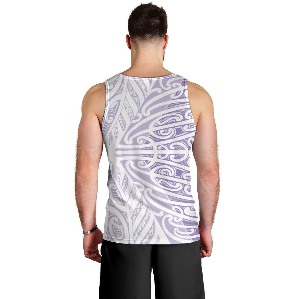 Purple New Zealand Puhoro Maori Tattoo Men Tank Top