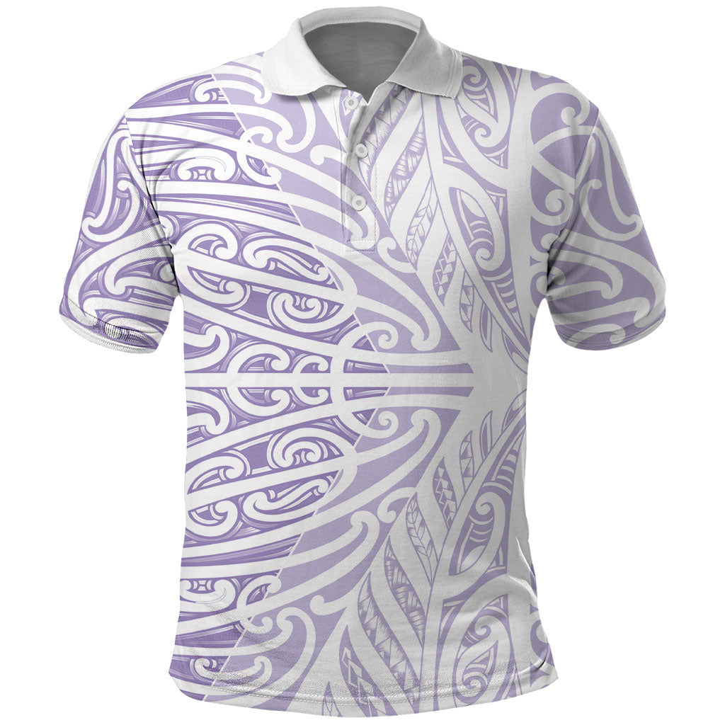 Purple New Zealand Puhoro Maori Tattoo Polo Shirt LT14 Purple - Polynesian Pride