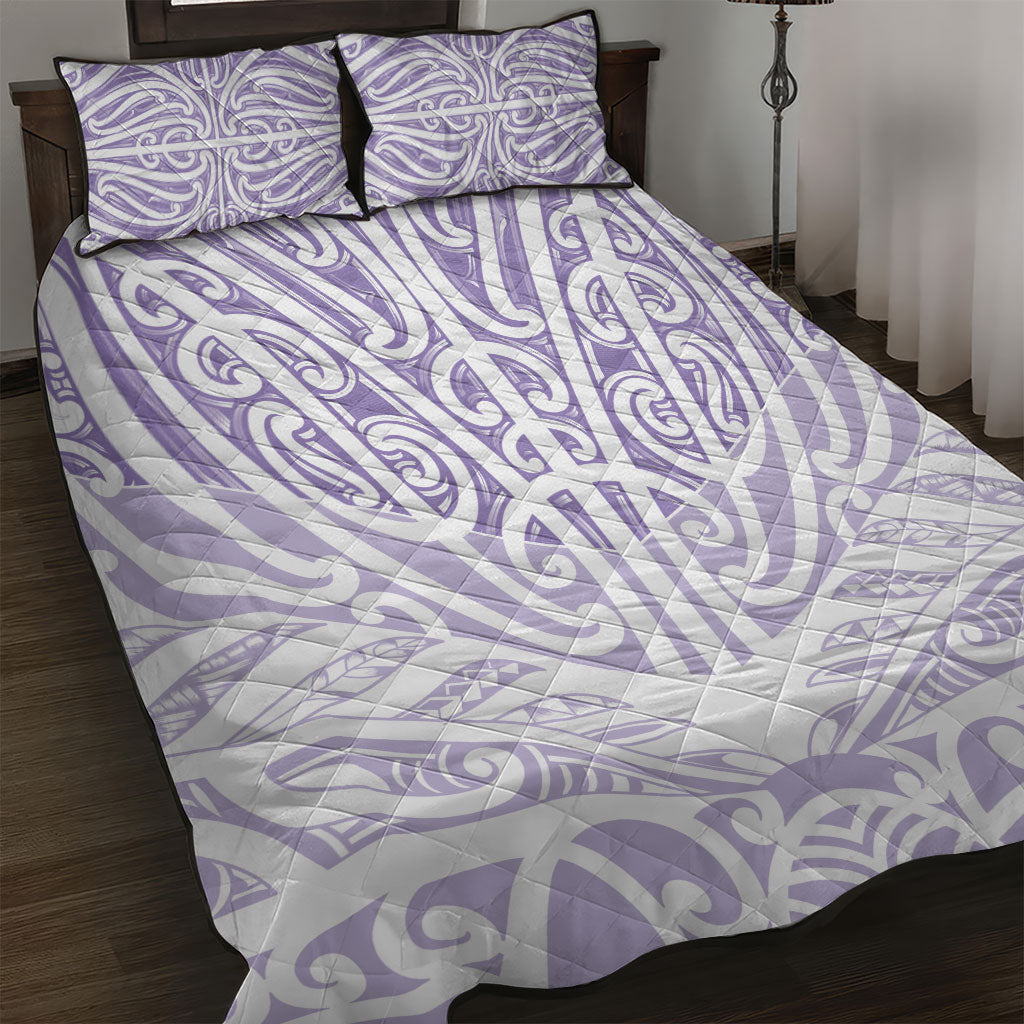 Purple New Zealand Puhoro Maori Tattoo Quilt Bed Set LT14 Purple - Polynesian Pride