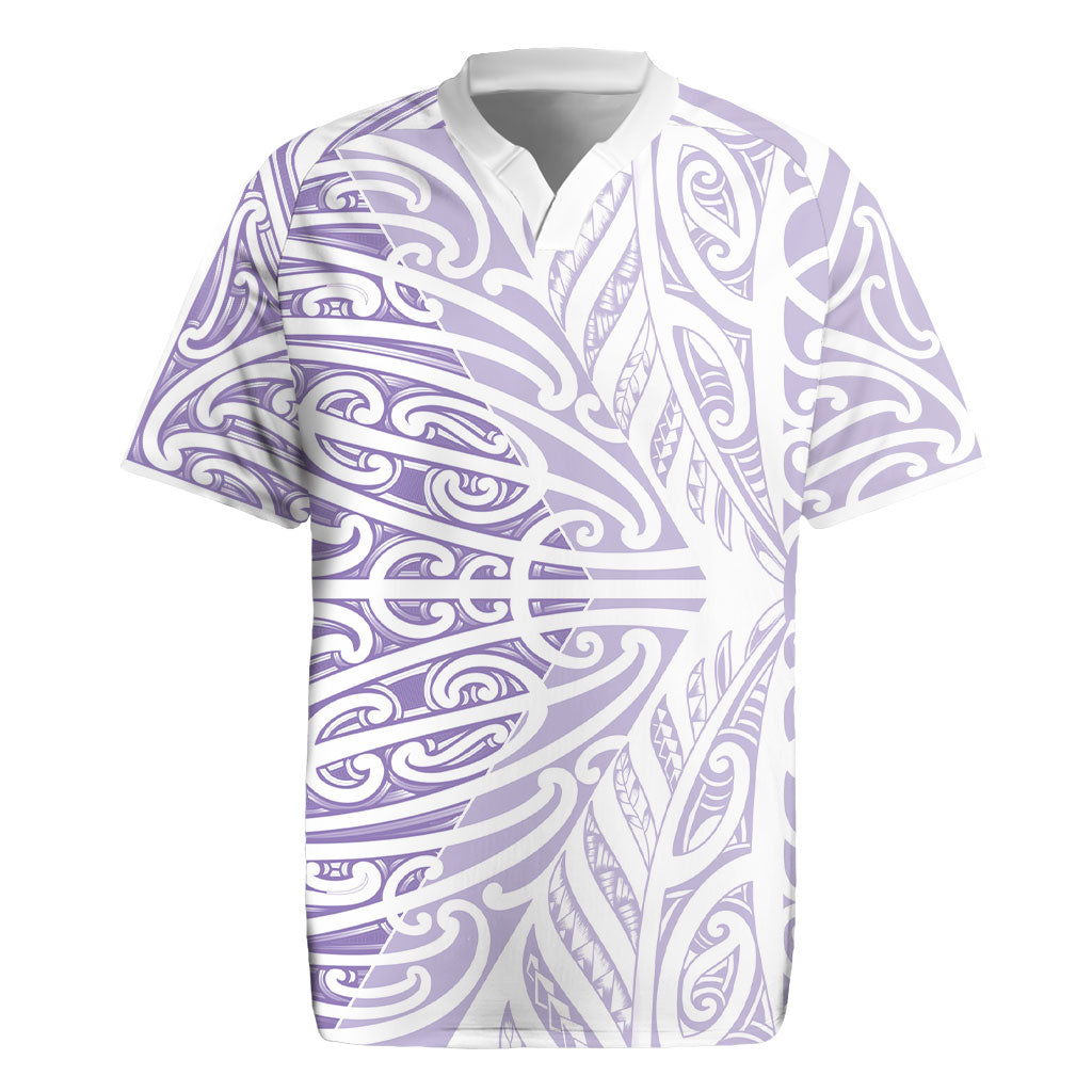 Purple New Zealand Puhoro Maori Tattoo Rugby Jersey LT14 Purple - Polynesian Pride