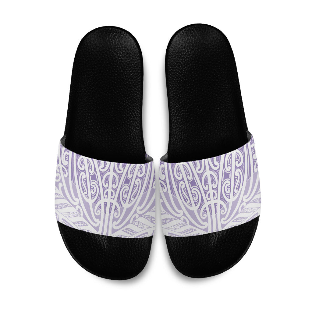Purple New Zealand Puhoro Maori Tattoo Slide Sandals LT14 Purple - Polynesian Pride