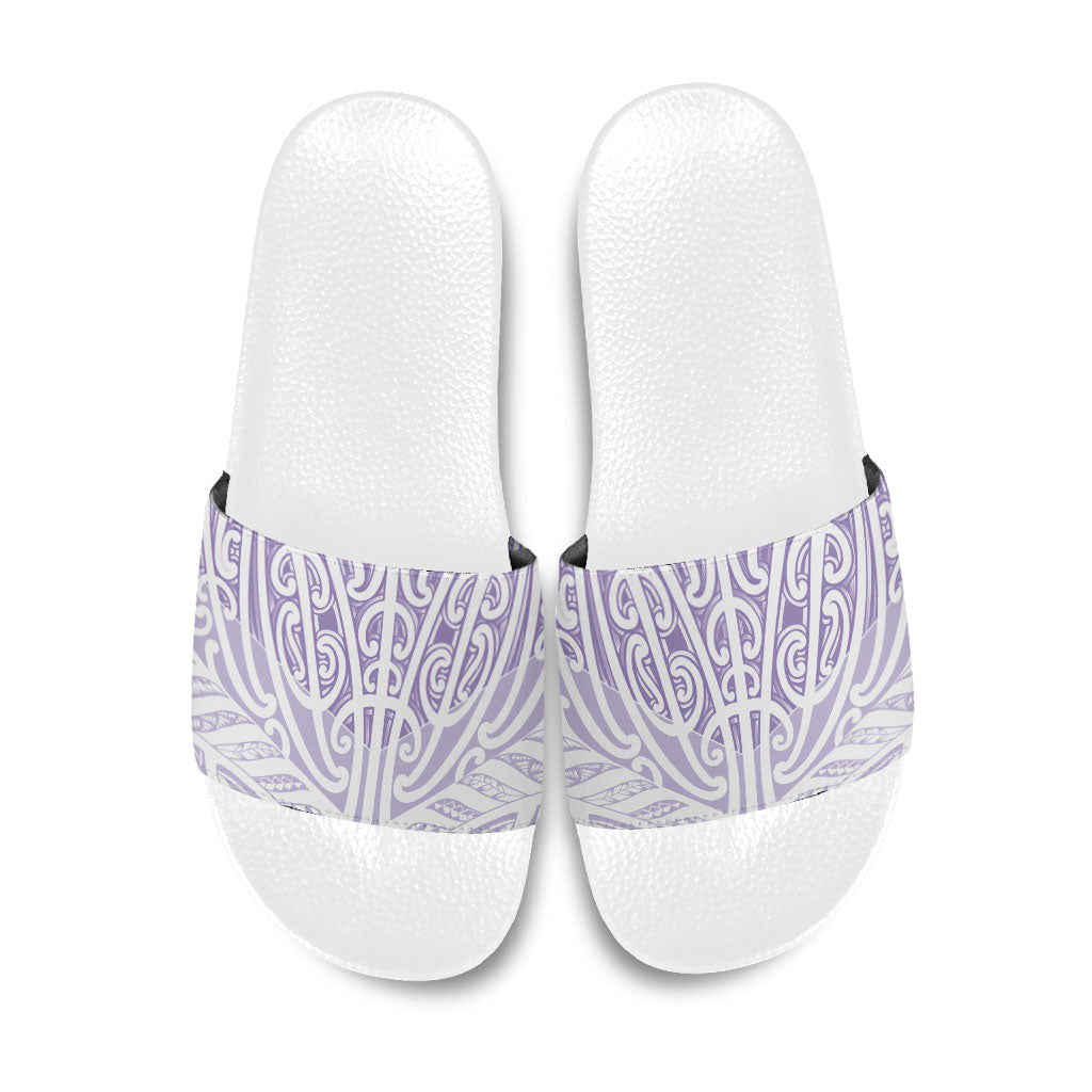 Purple New Zealand Puhoro Maori Tattoo Slide Sandals