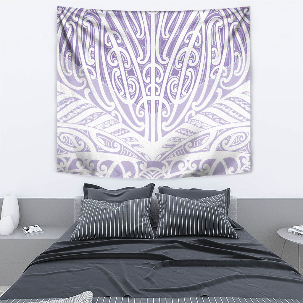 Purple New Zealand Puhoro Maori Tattoo Tapestry