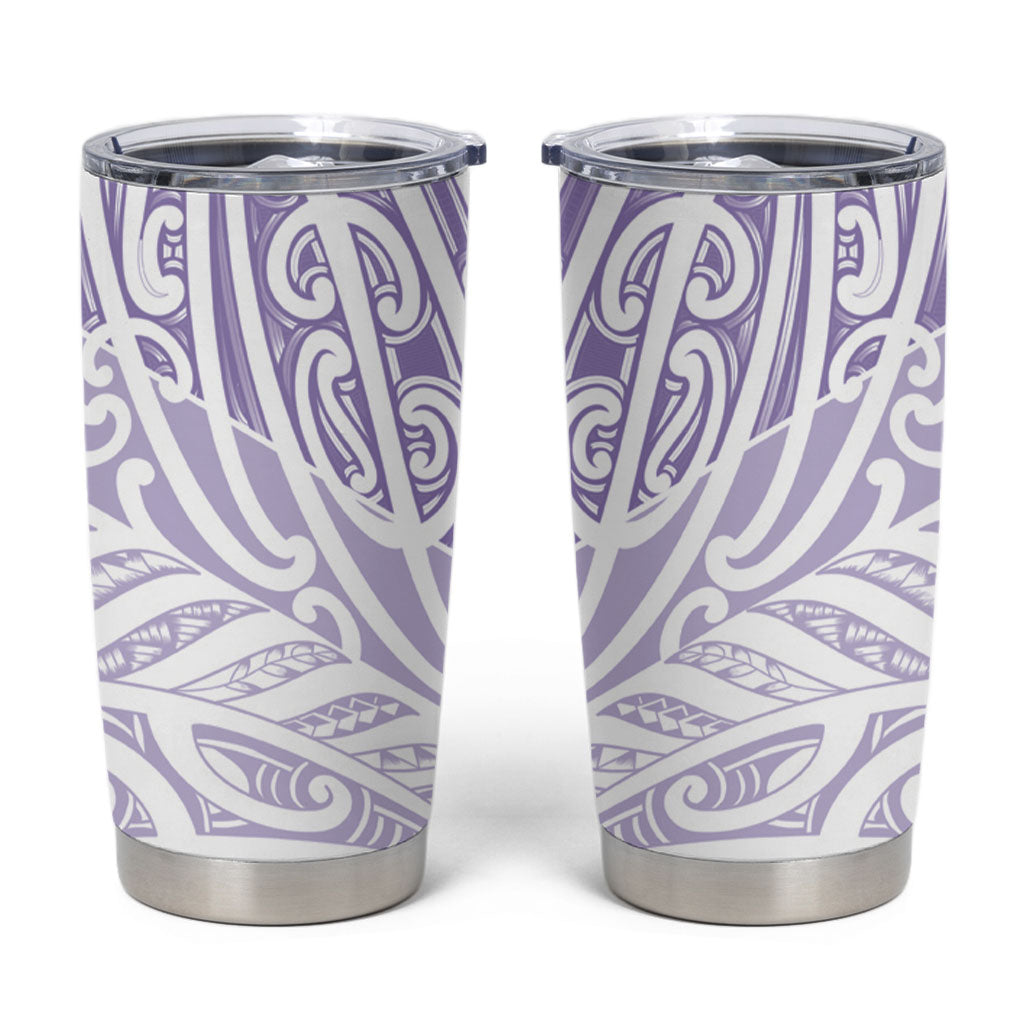 Purple New Zealand Puhoro Maori Tattoo Tumbler Cup LT14 Purple - Polynesian Pride