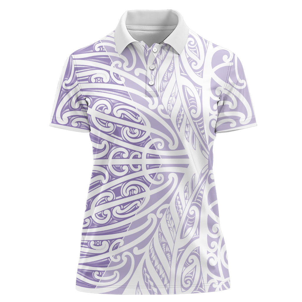 Purple New Zealand Puhoro Maori Tattoo Women Polo Shirt LT14 Female Purple - Polynesian Pride