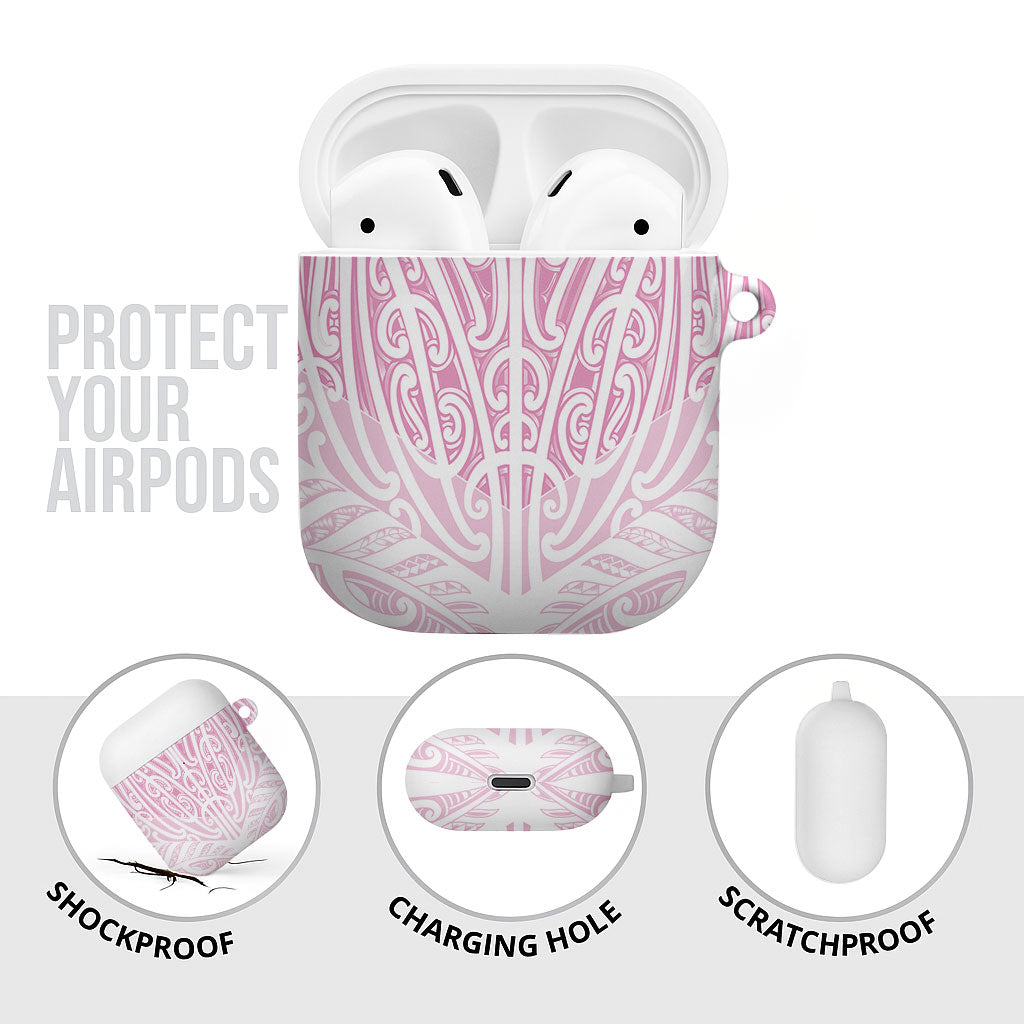 Pink New Zealand Puhoro Maori Tattoo AirPods Case