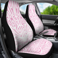 Pink New Zealand Puhoro Maori Tattoo Car Seat Cover