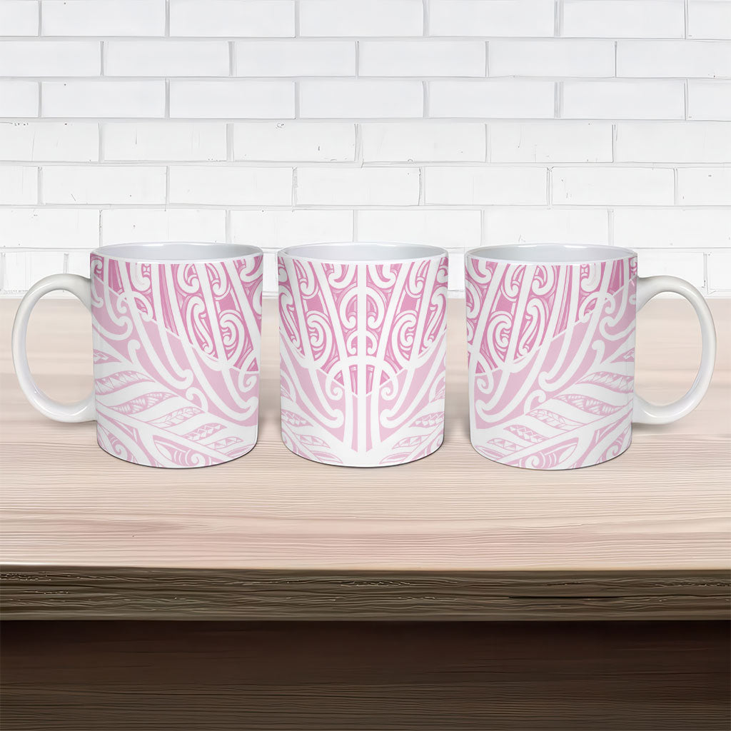 Pink New Zealand Puhoro Maori Tattoo Ceramic Mug