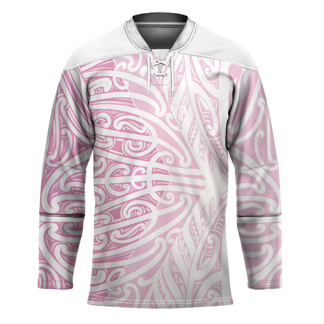 Pink New Zealand Puhoro Maori Tattoo Hockey Jersey LT14 Unisex Pink - Polynesian Pride