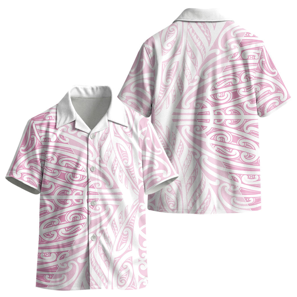 Pink New Zealand Puhoro Maori Tattoo Kid Hawaiian Shirt LT14 - Polynesian Pride