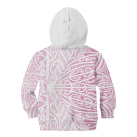 Pink New Zealand Puhoro Maori Tattoo Kid Hoodie