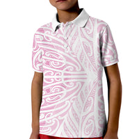 Pink New Zealand Puhoro Maori Tattoo Kid Polo Shirt