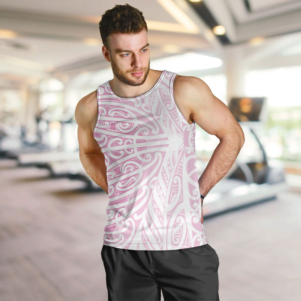 Pink New Zealand Puhoro Maori Tattoo Men Tank Top LT14 Pink - Polynesian Pride