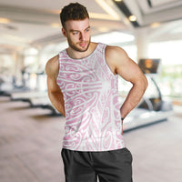 Pink New Zealand Puhoro Maori Tattoo Men Tank Top