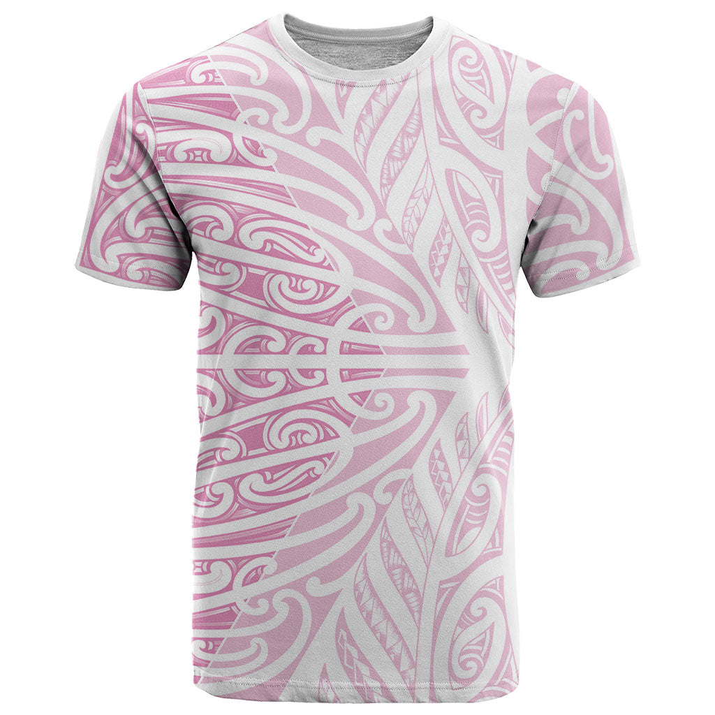 Pink New Zealand Puhoro Maori Tattoo T Shirt LT14 Pink - Polynesian Pride