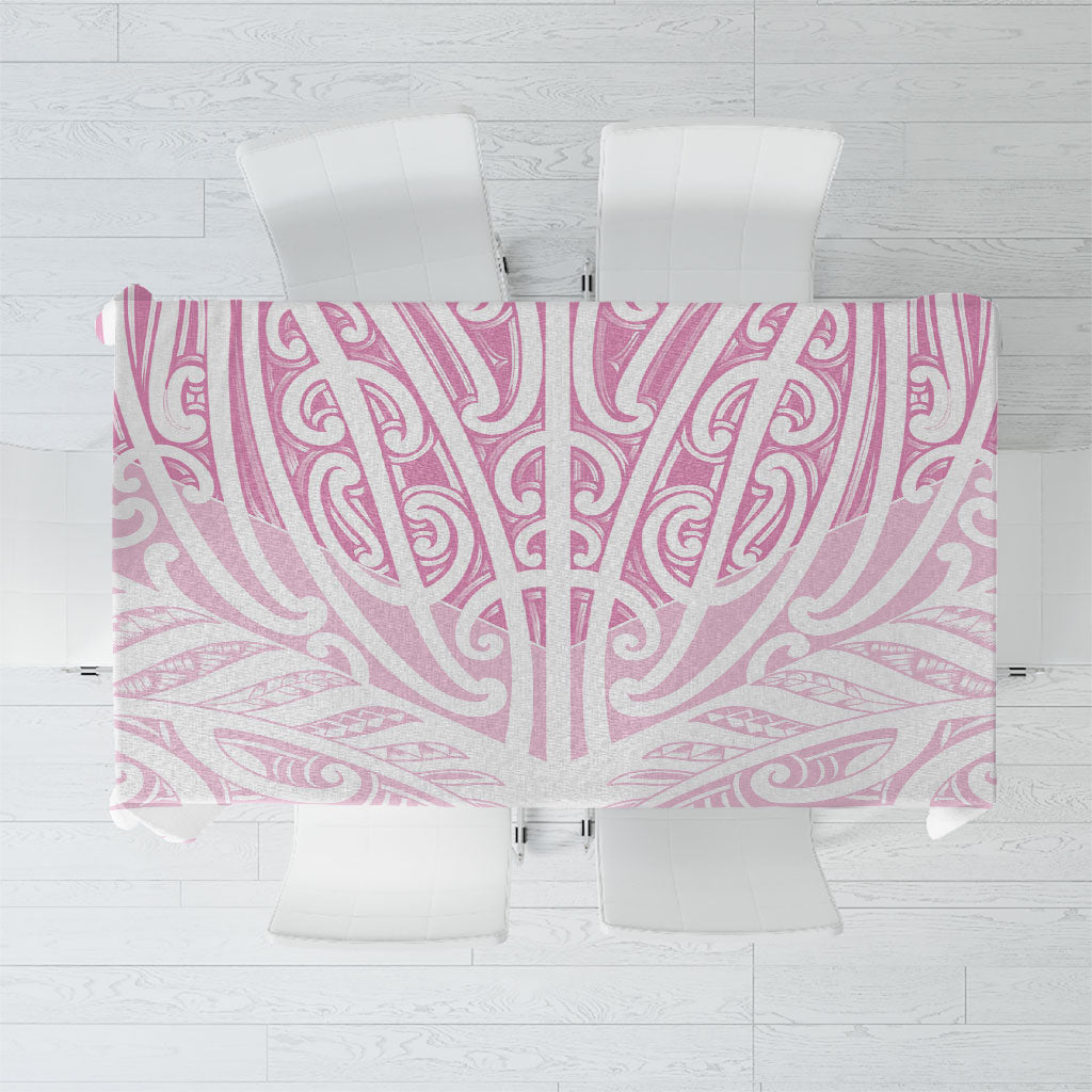 Pink New Zealand Puhoro Maori Tattoo Tablecloth