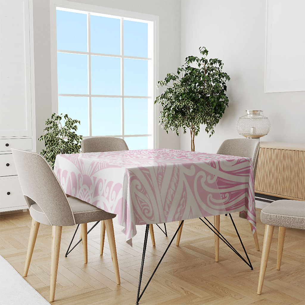 Pink New Zealand Puhoro Maori Tattoo Tablecloth