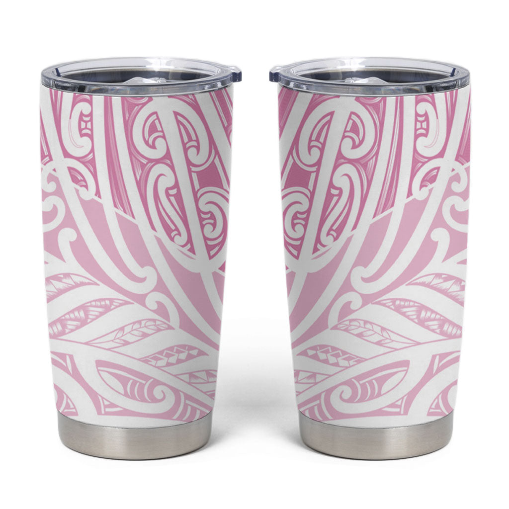 Pink New Zealand Puhoro Maori Tattoo Tumbler Cup LT14 Pink - Polynesian Pride