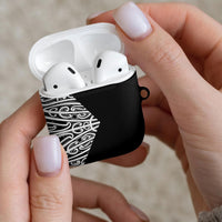 Black New Zealand Puhoro Maori Tattoo AirPods Case
