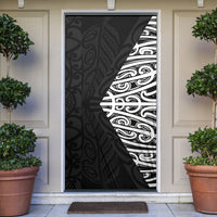 Black New Zealand Puhoro Maori Tattoo Door Cover