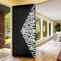 Black New Zealand Puhoro Maori Tattoo Door Cover