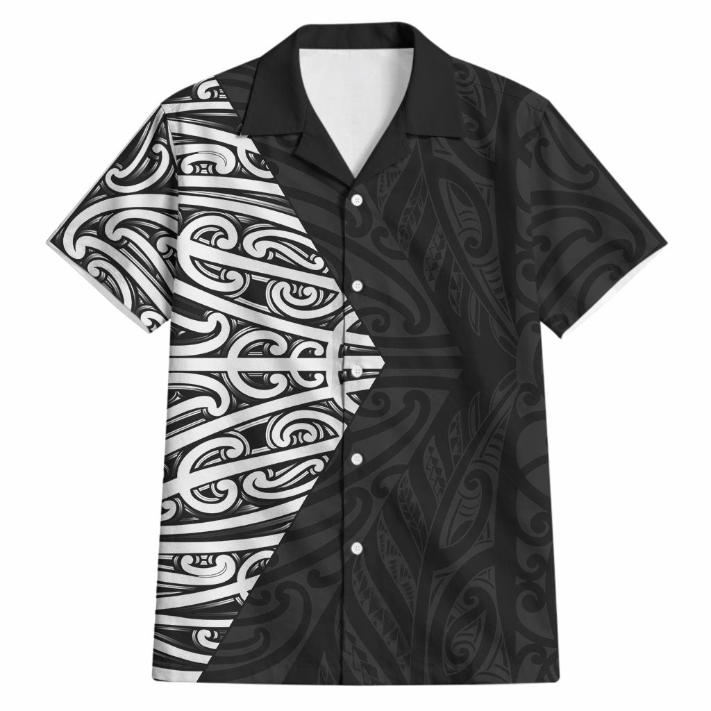 Black New Zealand Puhoro Maori Tattoo Hawaiian Shirt LT14 Black - Polynesian Pride
