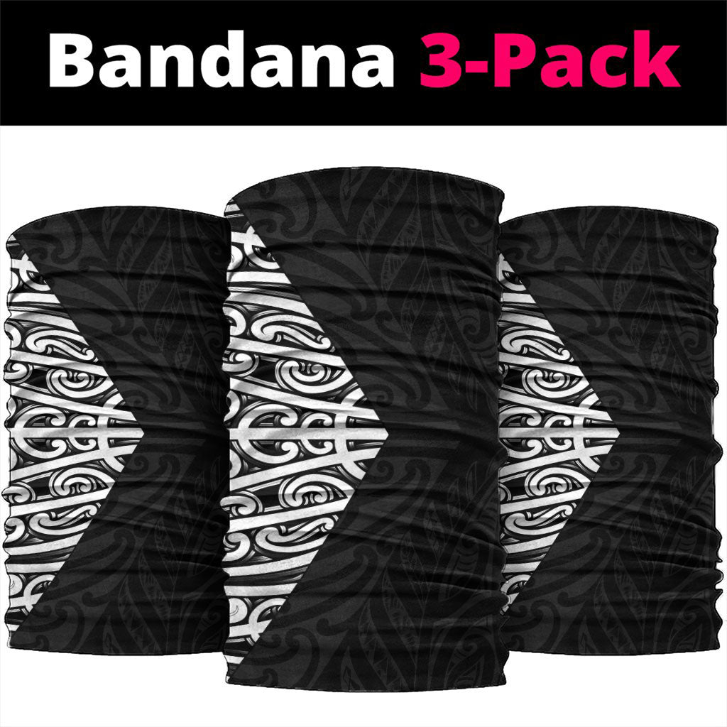 Black New Zealand Puhoro Maori Tattoo Neck Gaiter LT14 package One Size: 25*50cm Black - Polynesian Pride
