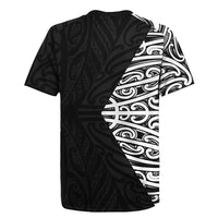 Black New Zealand Puhoro Maori Tattoo Rugby Jersey