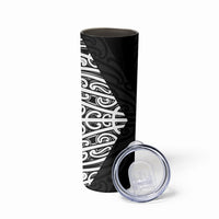 Black New Zealand Puhoro Maori Tattoo Skinny Tumbler