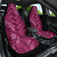 Pink Aloha Hawaii Car Seat Cover Hawaiian Kakau Ohia Lehua Lei LT14 One Size Pink - Polynesian Pride