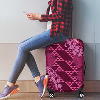 Pink Aloha Hawaii Luggage Cover Hawaiian Kakau Ohia Lehua Lei LT14 - Polynesian Pride