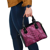 Pink Aloha Hawaii Shoulder Handbag Hawaiian Kakau Ohia Lehua Lei - Polynesian Pride
