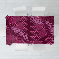 Pink Aloha Hawaii Tablecloth Hawaiian Kakau Ohia Lehua Lei - Polynesian Pride