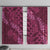 Pink Aloha Hawaii Window Curtain Hawaiian Kakau Ohia Lehua Lei - Polynesian Pride