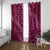 Pink Aloha Hawaii Window Curtain Hawaiian Kakau Ohia Lehua Lei - Polynesian Pride