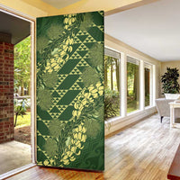 Green Aloha Hawaii Door Cover Hawaiian Kakau Ohia Lehua Lei LT14 - Polynesian Pride