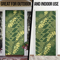 Green Aloha Hawaii Door Cover Hawaiian Kakau Ohia Lehua Lei LT14 - Polynesian Pride