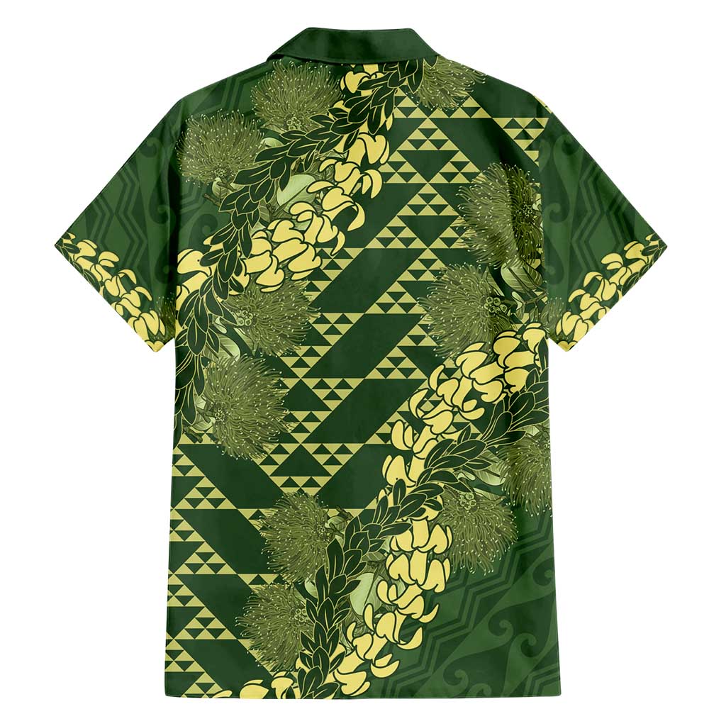 Green Aloha Hawaii Hawaiian Shirt Hawaiian Kakau Ohia Lehua Lei LT14 - Polynesian Pride