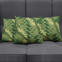 Green Aloha Hawaii Pillow Cover Hawaiian Kakau Ohia Lehua Lei LT14 - Polynesian Pride