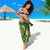 Green Aloha Hawaii Sarong Hawaiian Kakau Ohia Lehua Lei - Polynesian Pride