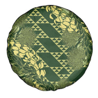 Green Aloha Hawaii Spare Tire Cover Hawaiian Kakau Ohia Lehua Lei LT14 - Polynesian Pride