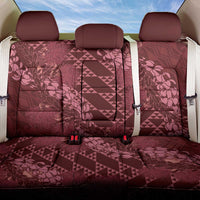 Maroon Aloha Hawaii Back Car Seat Cover Hawaiian Kakau Ohia Lehua Lei - Polynesian Pride