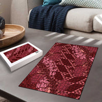 Maroon Aloha Hawaii Puzzle Hawaiian Kakau Ohia Lehua Lei LT14 - Polynesian Pride