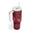 Maroon Aloha Hawaii Tumbler With Handle Hawaiian Kakau Ohia Lehua Lei - Polynesian Pride