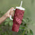 Maroon Aloha Hawaii Tumbler With Handle Hawaiian Kakau Ohia Lehua Lei - Polynesian Pride